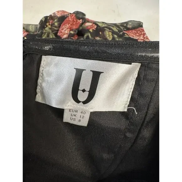 Forever Unique‎ Strapless Witchygoth Fairy Prom Dress Maxi Sheer Roses Size 8 - Picture 10 of 10